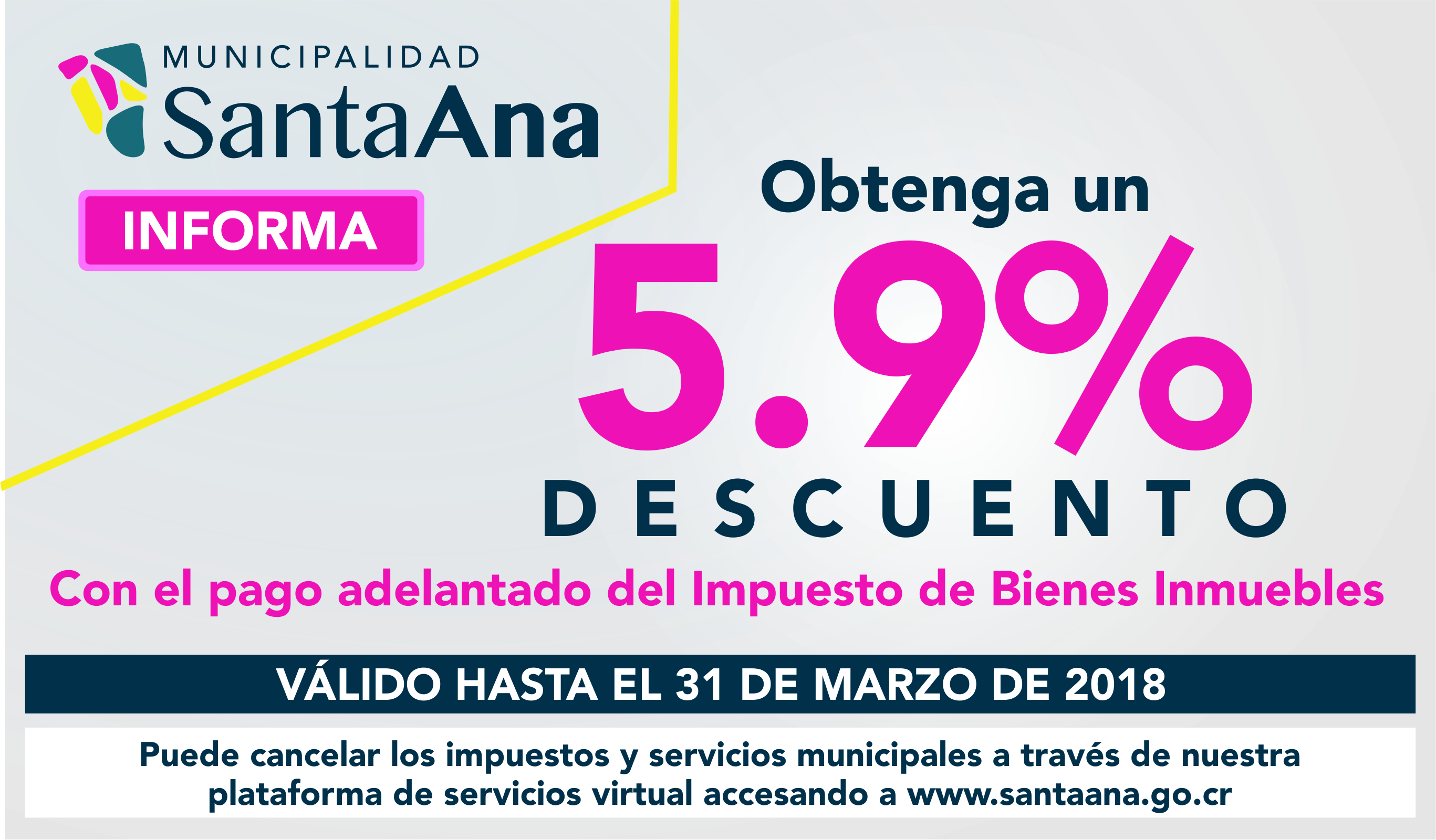 Anuncio Descuento Pronto Pago 5.9