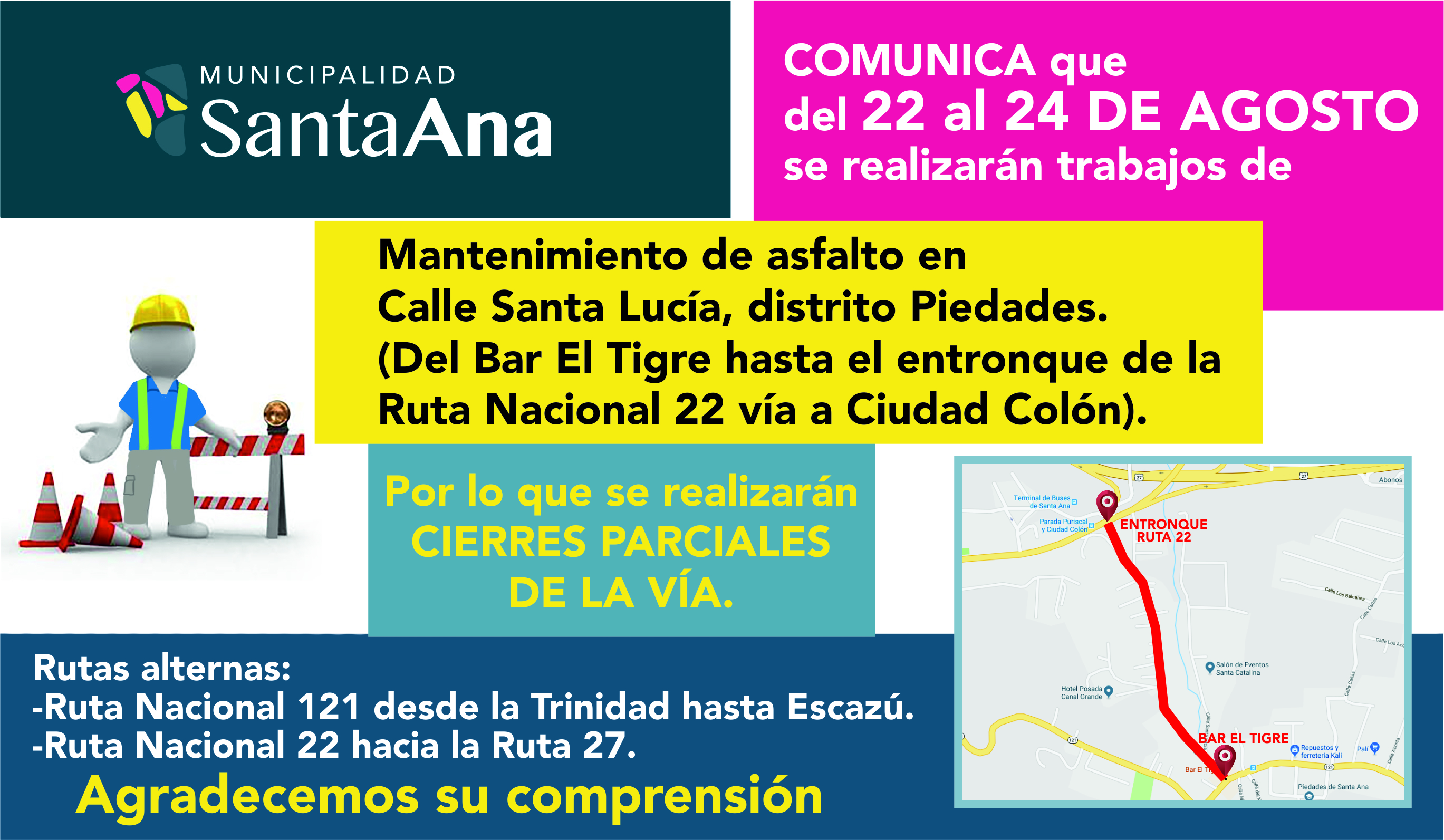 Anuncio Trabajos Calle Santa Luca