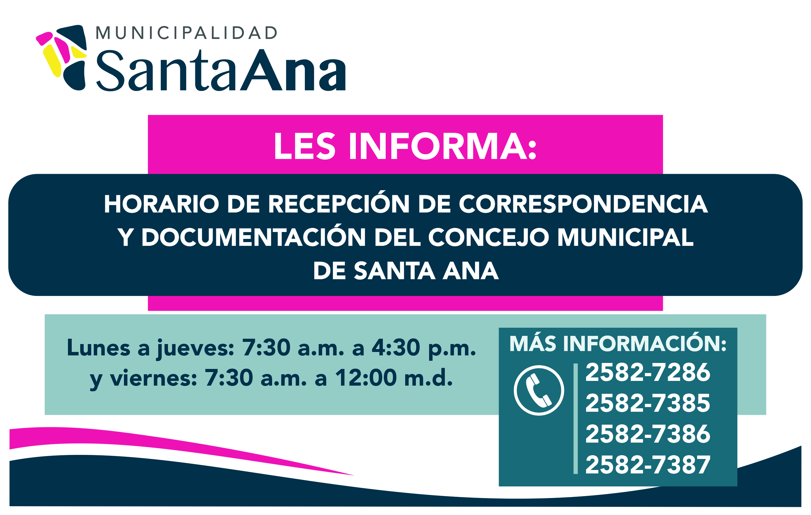 Anuncio Horario Correspondencia Concejo Municipal