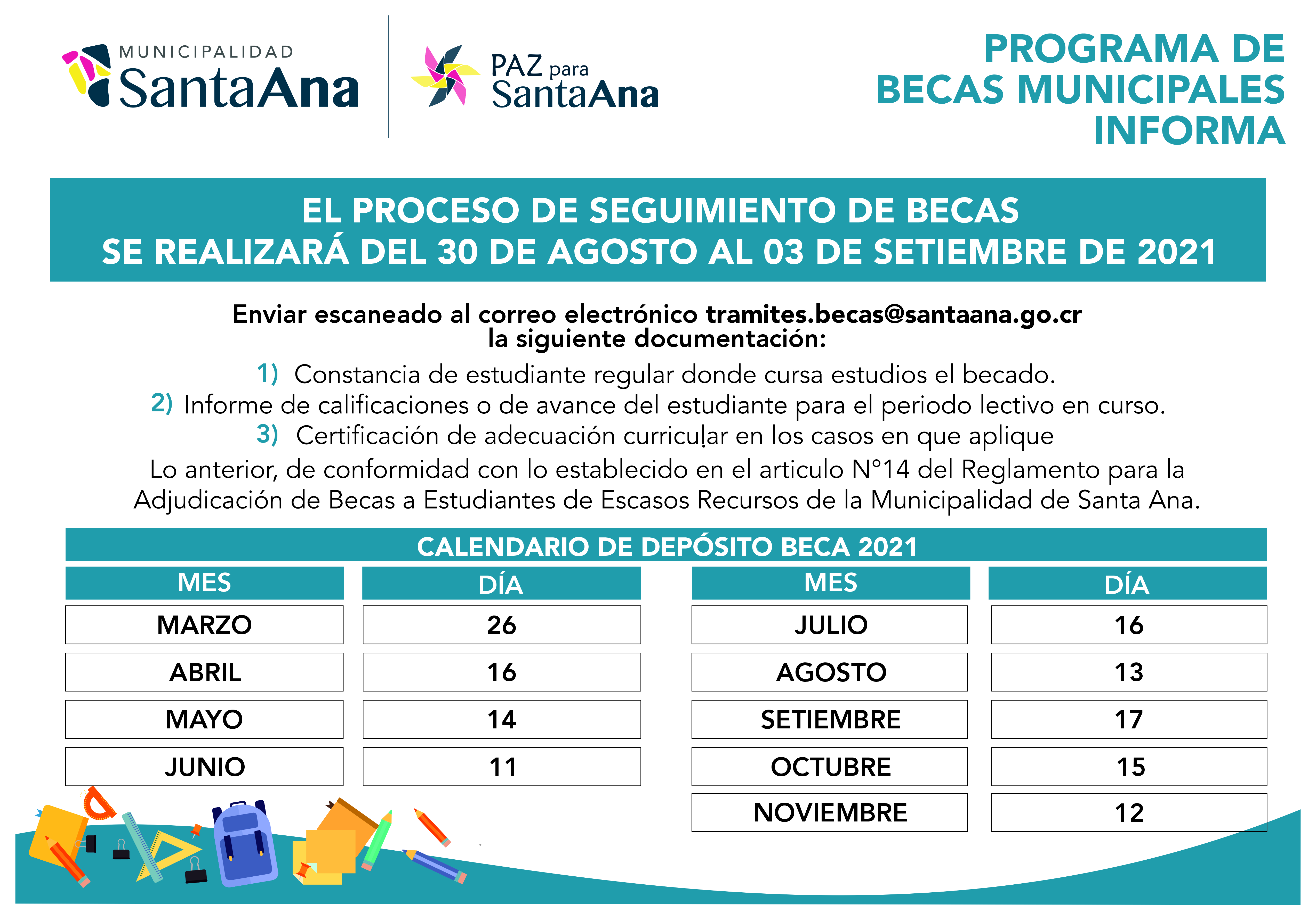 Anuncio Seguimiento y Calendario Becas 2021 Final