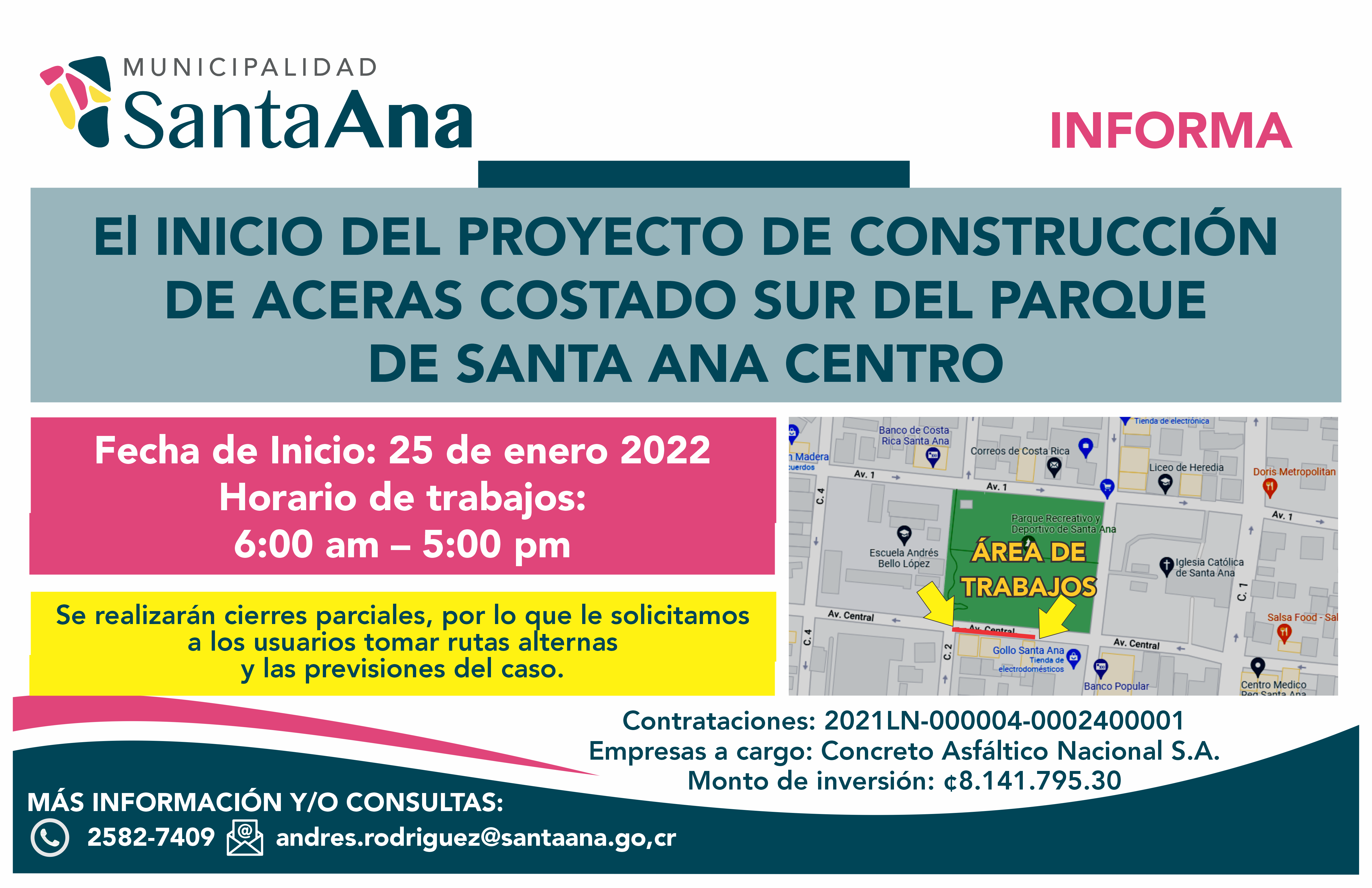 Anuncio Aceras Costado Sur Parque