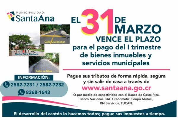 Vencimiento I Trimestre de Impuestos y Servicios Municipales 2022