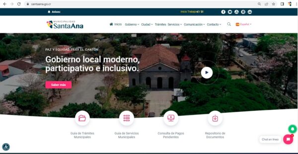 Municipalidad de Santa Ana renueva su sitio web; más moderno y amigable con la comunidad